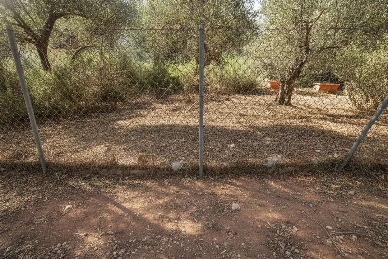 Terrain nettoyé après enlèvement des résidus de coupe, après l’intervention à Hyères